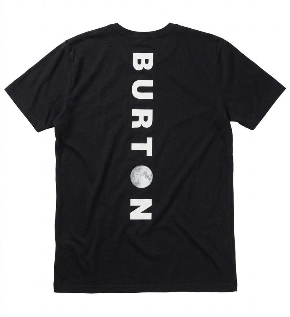Burton Mens Black Graphic Moon Logo Short Sleeve T Shirt XL Skate Snowboard
